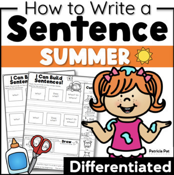Preview of End of Year Summer Writing Prompts | Summer Sentence Writing Center