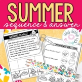Summer Sequence and Answer - Summer Speech Therapy and Lan