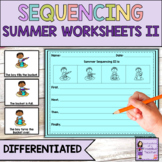 Summer Sequencing Worksheets for Second and Third Graders 