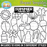 Summer Shaped Templates Clipart {Zip-A-Dee-Doo-Dah Designs}