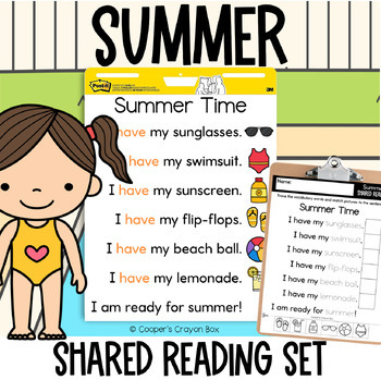 Preview of Summer | Shared Reading Poem | Project & Trace