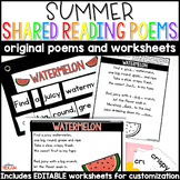 Summer Shared Reading Poems and Printables