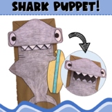 Summer Shark Paper Bag Puppet Craft Activity