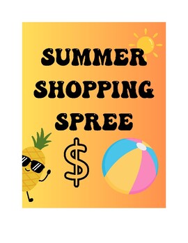 Preview of Summer Shopping Spree - Budgeting Activity