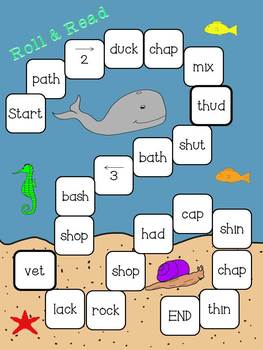 summer short vowel board games cvc cvcc digraphs by