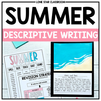Preview of Summer Descriptive Writing - Show, Don't Tell - Season Writing