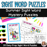 Summer Sight Word Mystery Puzzles