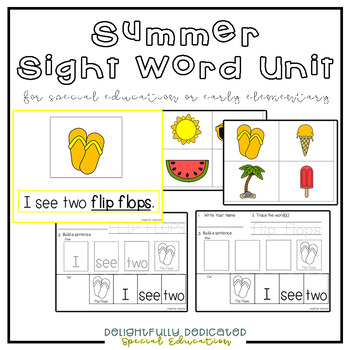 Preview of Summer Sight-Word Unit: Early Elementary & Special Ed