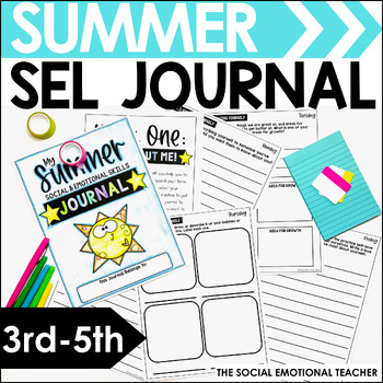 Preview of Summer Social Emotional Learning 8-Week Journal for 3rd-5th