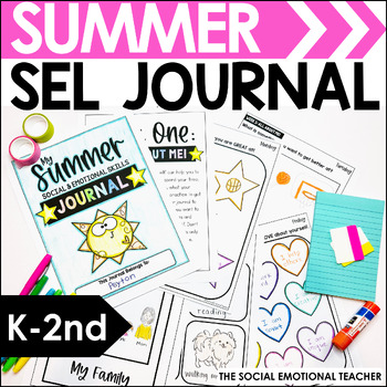 Preview of Summer Social Emotional Learning 8-Week Journal for K-2