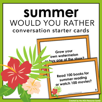 Summer Social Skill Activity | WOULD YOU RATHER | End of the Year ...