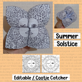 Summer Solstice Activities Cootie Catcher Craft Writing Ga