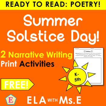 Preview of Summer Solstice Day | Narrative Writing | PDF |