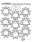Summer Solving 2-Step Algebraic Equations Practice Worksheet