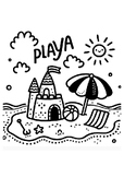 Summer Spanish Coloring Pages