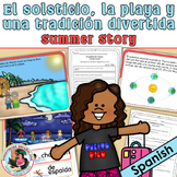 End of Year Spanish Summer Story and Activity Worksheets