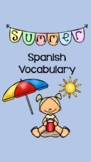Spanish Vocabulary Summer Pocket Chart