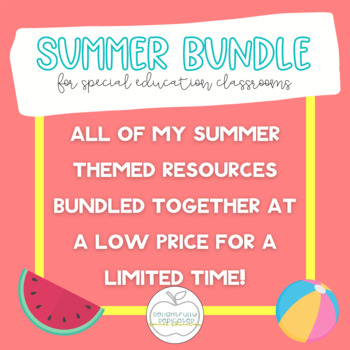 Preview of Summer Special Education Resources BUNDLE