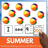 Summer Speech Therapy Activity Building Sentences Special 