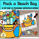 Summer Speech Therapy Build a Beach Bag to Expand Sentence Length