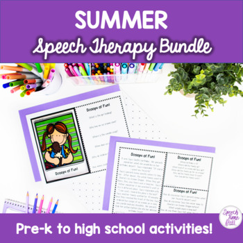 Preview of Summer Speech Therapy Bundle