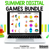 Summer Speech Therapy Digital Games, Boom Card Games, Incentives