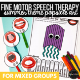 Summer Themed Fine Motor Practice: Popsicle Stick Art for 