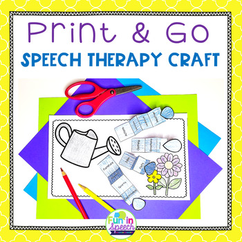 Preview of Spring Speech and Language Craft with Garden Theme