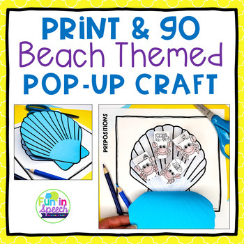 Preview of Summer Speech and Language Craft with a BEACH Theme