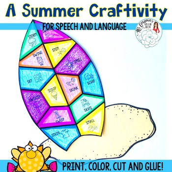 Preview of Summer Speech and Language Craftivity: Surf's Up in Speech Therapy