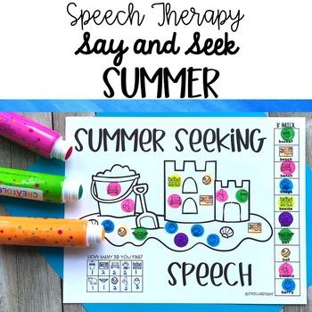 Preview of Summer Speech Language Therapy Dot Art: Early Developing Sounds & Later Sounds