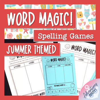 Preview of Summer Spelling Games - No Prep Print and Digital