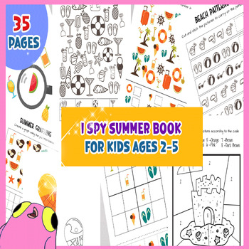 Preview of Summer Splashdown!  I Spy Activities,  Coloring Adventures & More! ☀️