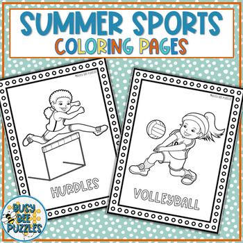 Preview of Summer Sports Coloring Pages - Summer Games Events