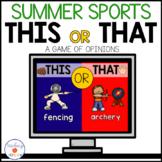 Summer Sports/ Summer Olympics This or That Game | Printab
