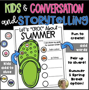 Preview of Summer Break & Summer Response Activity Kindergarten & First - Oral Storytelling