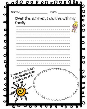 summerspring break writing activity worksheets by the quirky cat