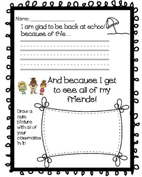 Summer/Spring Break Writing Activity (Worksheets) by The Quirky Cat