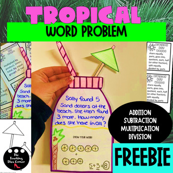 Preview of Summer Spring Word Problem Craft