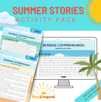 Preview of Summer Stories Activity Pack - Reading Comprehension