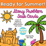Summer Story Problem Task Cards (Addition, Subtraction, Mu