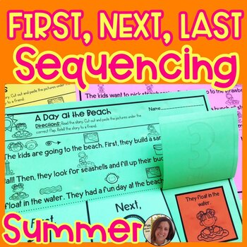 Preview of Summer Sequencing and Story Retelling Flap Books | Special Ed Resource