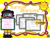 Summer Stumpers - 4th Grade Summer Math Reviews