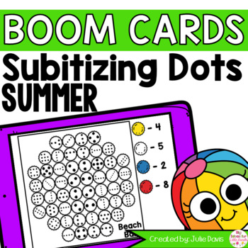 Preview of Summer Subitize Counting Boom Cards Digital Game