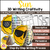 Summer Sun Craft | Summer Writing Craftivity Prompts - Kin