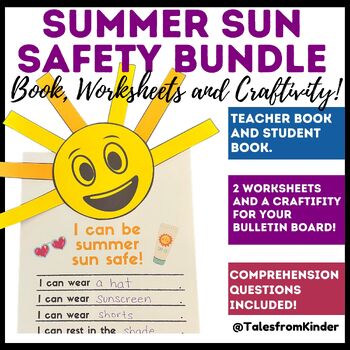 Preview of Summer Sun Safety Craftivity, Books & Worksheets. Summer and end of year!
