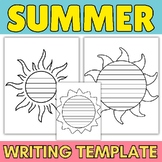 summer writing craft | summer vacation writing | sun craft