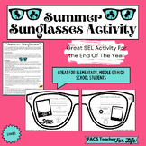 Summer Sunglasses Activity: End of the Year, All Grade Lev