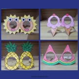 Summer Sunglasses Craft Ice Cream Sun Watermelon Pineapple