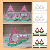 Summer Sunglasses Craft Watermelon Cut Coloring Shape Hat 